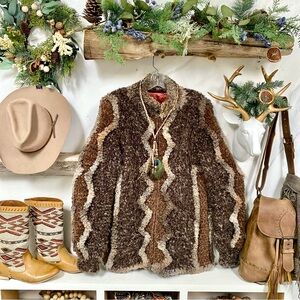 Artisan Aztec Nordic vibe sweater jacket w southwestern vibe